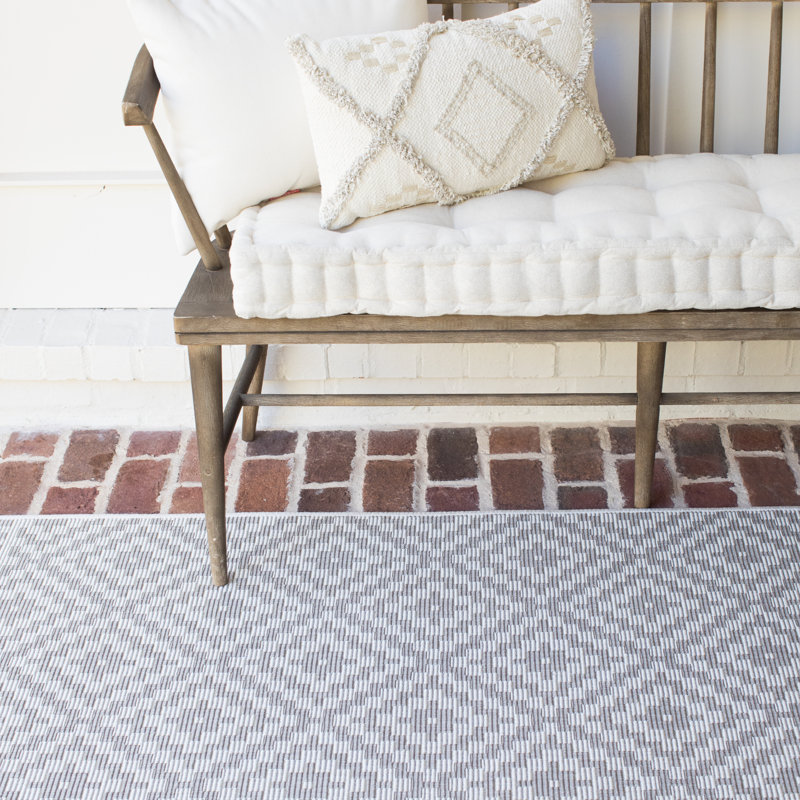 Babin Flatweave Indoor/Outdoor Grey Rug, Läufer 80 x 150 cm