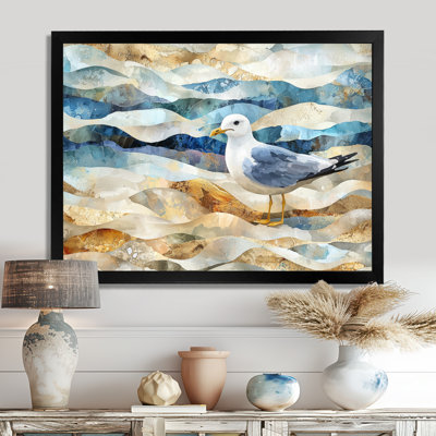 Hargis Coastal Seagull The Watchful Gull I - Seagull Large Wall Art