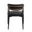 Chaise d'appoint en chenille noire et finition noire Jaramillo (ensemble de 2)