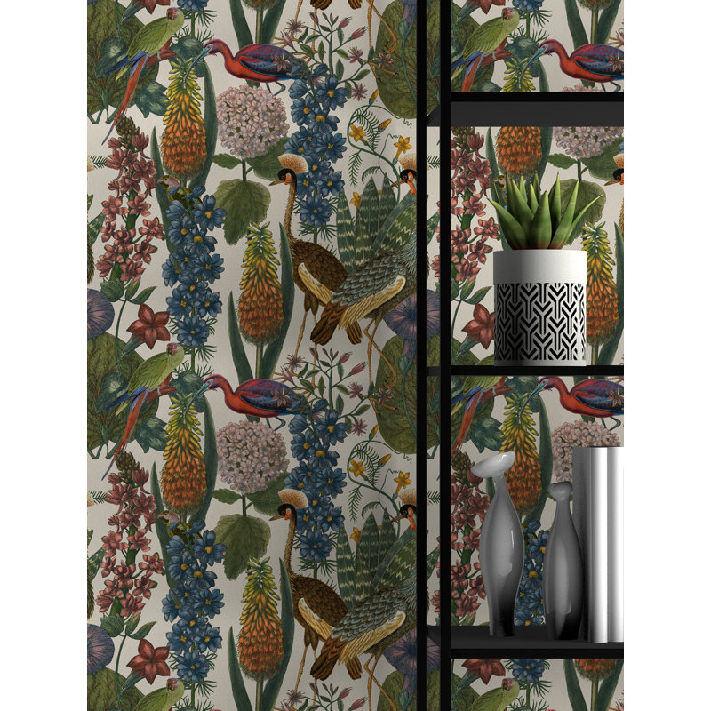 Yuki Osada Floral Wallpaper Double Roll, Tan