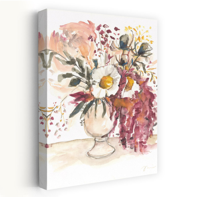 «Step Into Fall», art floral abstrait contemporain, H 48 po x l 32 po