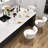 Anneli 24'' Swivel Counter Height Bar Stools Set of 2, White Counter Stools with Backs and Wood Legs for Kitchen Island-884832582-884832579-916282940