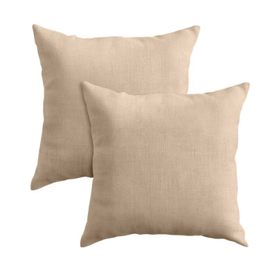 Ensemble de coussins décoratifs carrés de 2 x 12 po x 12 po avec insert, tissu résistant à l'eau et aux rayons UV