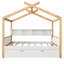 Cadre de lit maison en bois blanc-1305449646