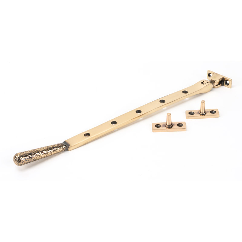 Hammered Newbury Stay Door Accessory, Polished Bronze