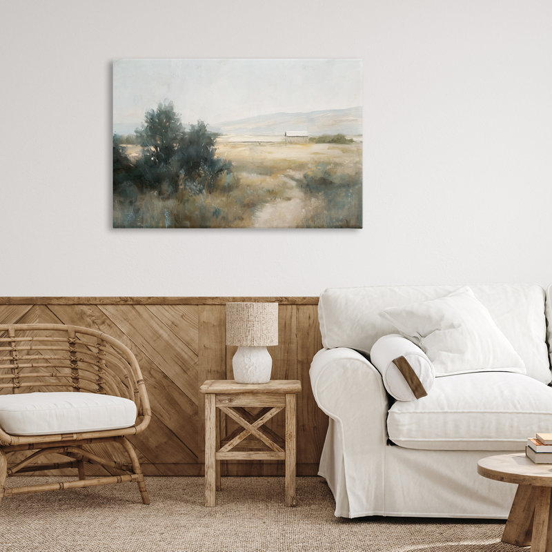 «Distant Barn Country Expanse», conception par Nina Blue, H 20 po x l 30 po