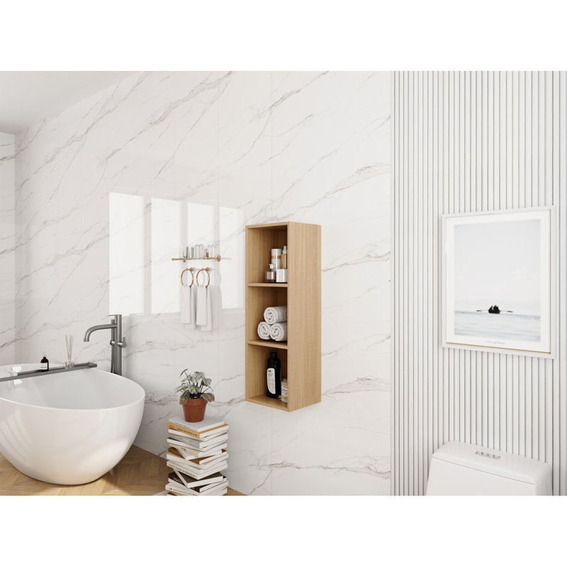 Petites tablettes de rangement murales de 12 pouces, convenant à une petite salle de bain, bureau, pièce de rangement, chêne original