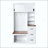 Modern Entryway Hall Tree with 3 Shelves, Drawers, and Coat Rack