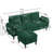 79.5" Wide Reversible Modular Sofa & Chaise with Ottoman-1096355716