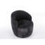Fauteuil pivotant en chenille rembourré de mousse pour le salon et la chambre à coucher Fauteuil noir avec fonction de rembourrage en mousse-907849489