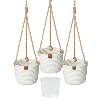 Pot à fleurs suspendu en corde de coton Prosser