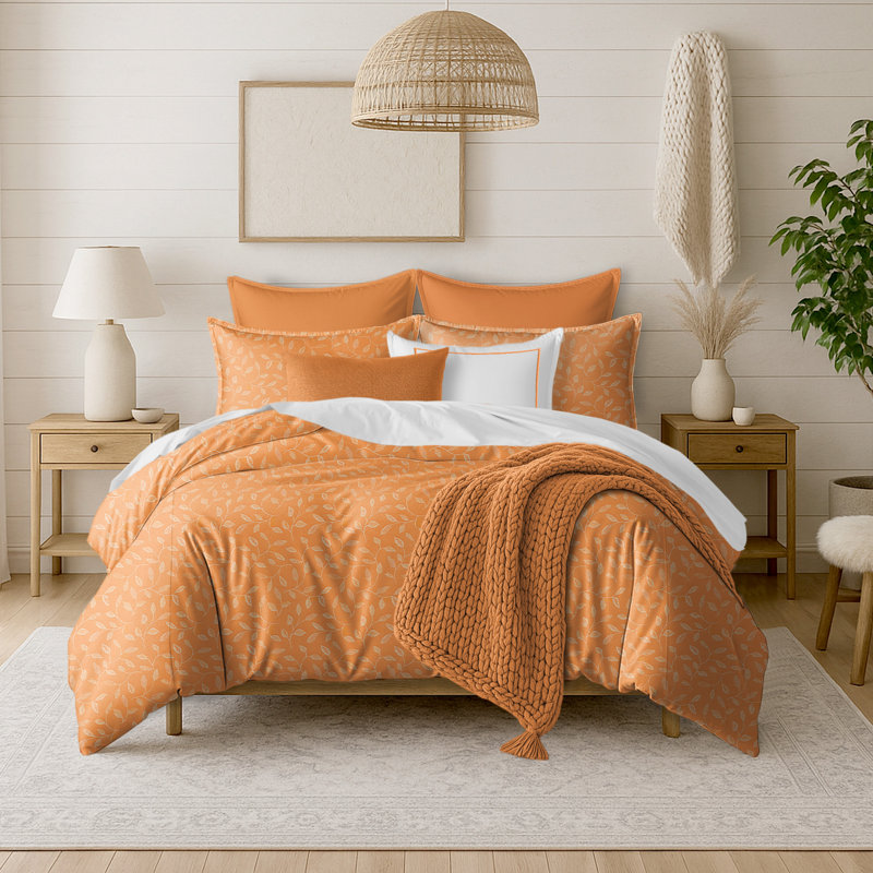 Ensemble de housse de couette et 2 taies décoratives Valencia Terra, Housse de couette double + 2 taies décoratives st