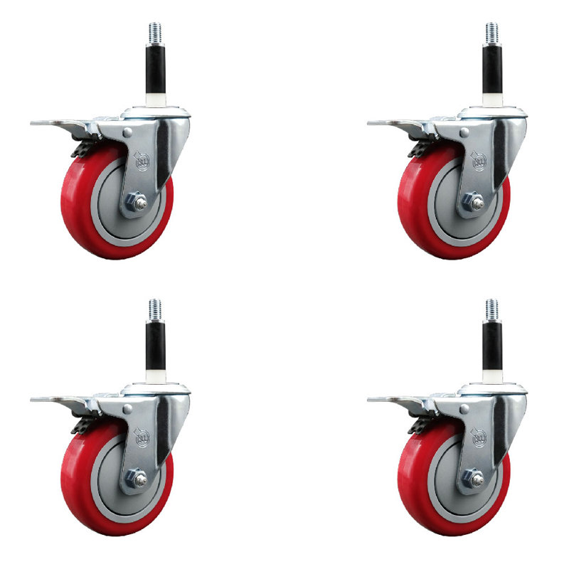 Jeu de roulettes extensibles en poly 7/8 pouces