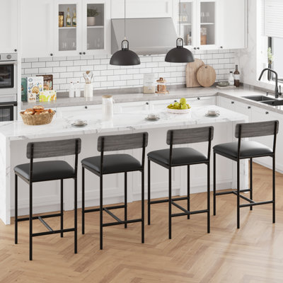 Counter Stool with Metal Frame