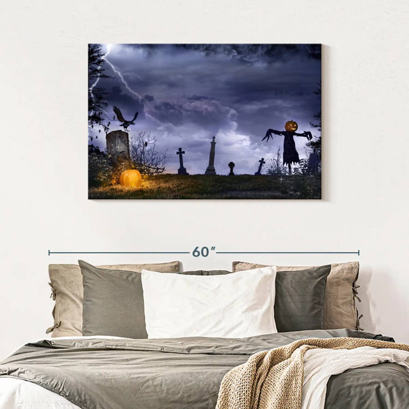 Kelan Horror Graveyard Scarecrow, 30" H x 45" W