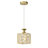 Xanthe Cube Pendant Ceiling Light With Circle Pattern And Crystals - Antique-1272534466