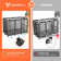 Kierah Metal Frame 10 Wheels Rolling Mesh Pool Float Storage Bin with Side Pockets Blue