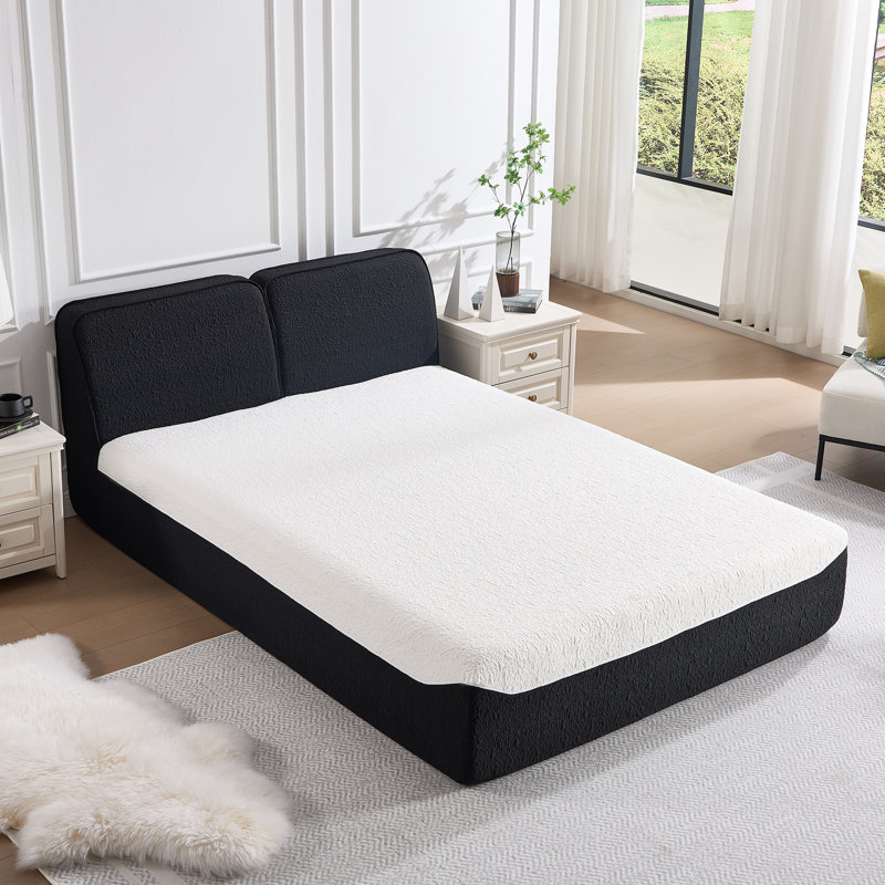 Compression Memory Foam Integrated Bed with Premium Knitted Fabric & Removable Cover