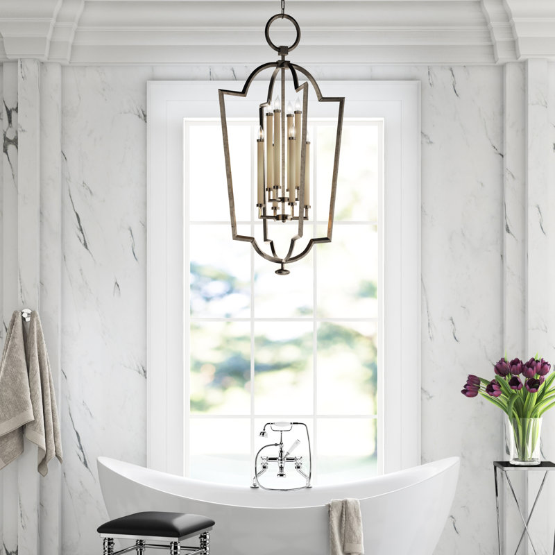 Allegretto 8 - Light Chandelier, Burnished Gold Leaf