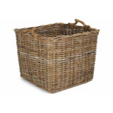 Angie Rattan Log Carrier Basket