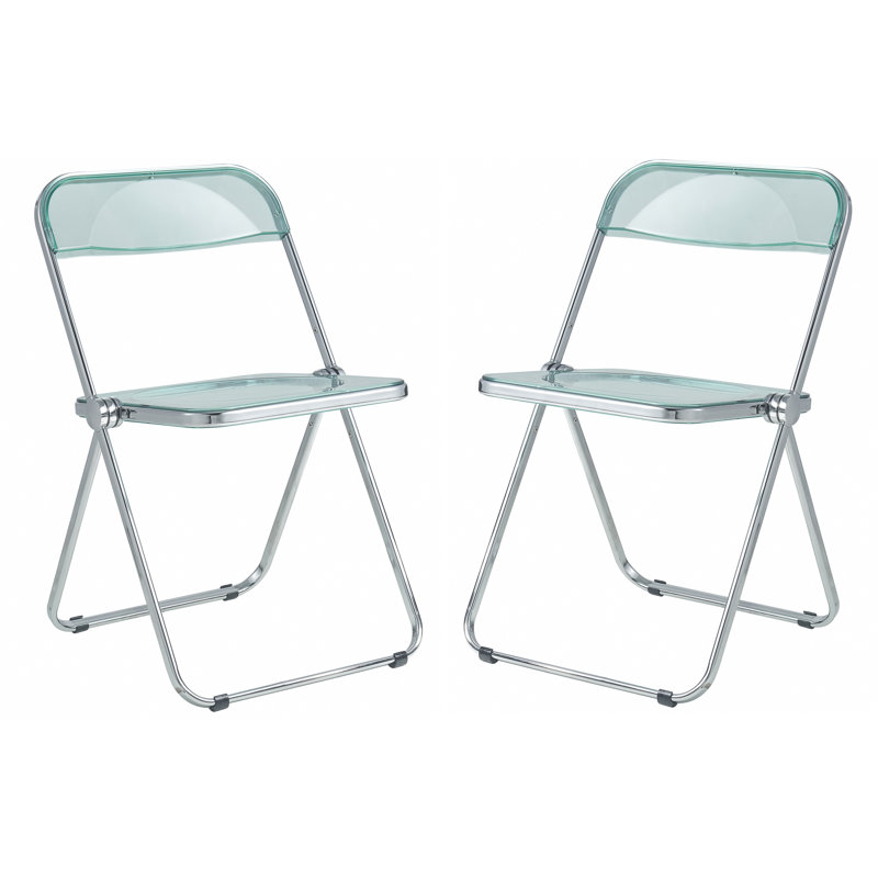 Chaise pliante Brayden Studio® Gillispie, Vert jade, Silver