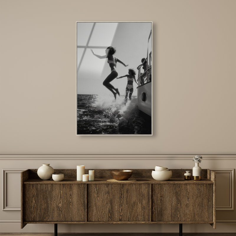 Liquid Gravity Print by Oliver Gal, 25"H x 17"W, Silver Floater Frame
