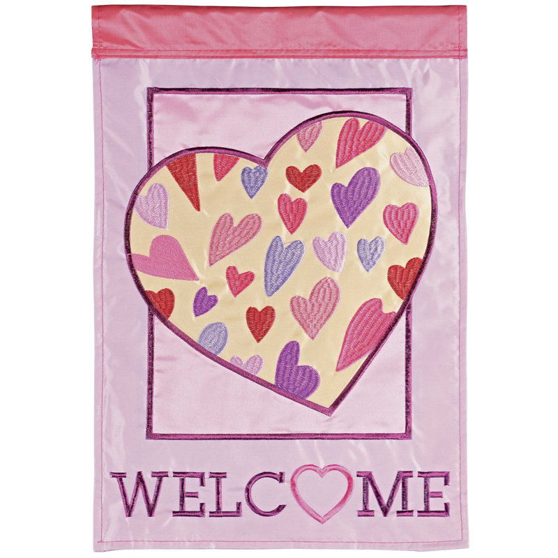 Drapeau de jardin en polyester double face H 18 po x l 13 po