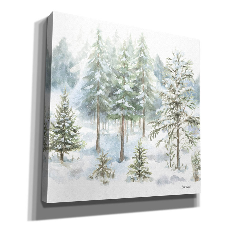 «Woodland Santa Pattern 4» par Leslie Trimbach, art mural sur toile, H 37 po x l 37 po