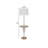 61'' Brown Tray Table Floor Lamp with USB