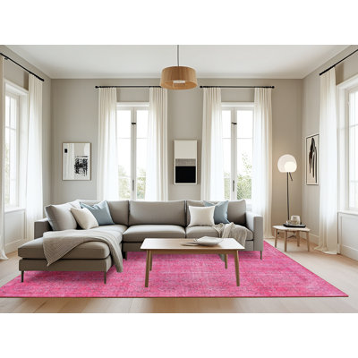 Tapis traditionnel rose