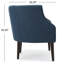 Fauteuil de bain confortable en tissu de bouleau bleu marine confortable et capitonné