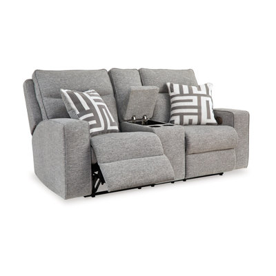 Causeuse inclinable électrique Cloe, performance Nuvella grise, 2 coussins