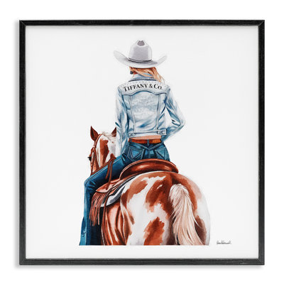  Mod, cow-boy à cheval, estampe numérique par Amanda Greenwood