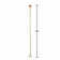 Solid Brass Ceiling Brace for Shower Surround 38" Length 1 1/8" Diameter Rod with Mounting Flange and Clamp