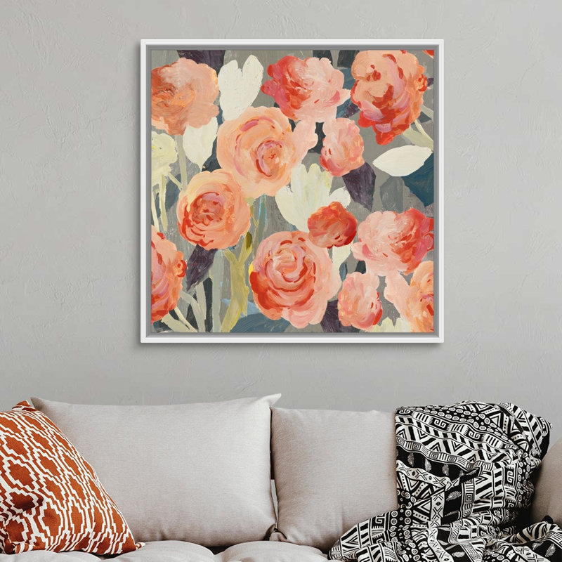 Pêche - reproduction d'art sur toile, H 38 po x l 38 po x P 1,75 po, Toile encadrée flottée blanche