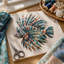 Ensemble de loisirs créatifs DIY Patchwork Océans avec breloque en acrylique, tissu à plusieurs couches, matelassage, couture faite main, décoration nautique, cadeau artistique pour adultes et amateurs de loisirs créatifs