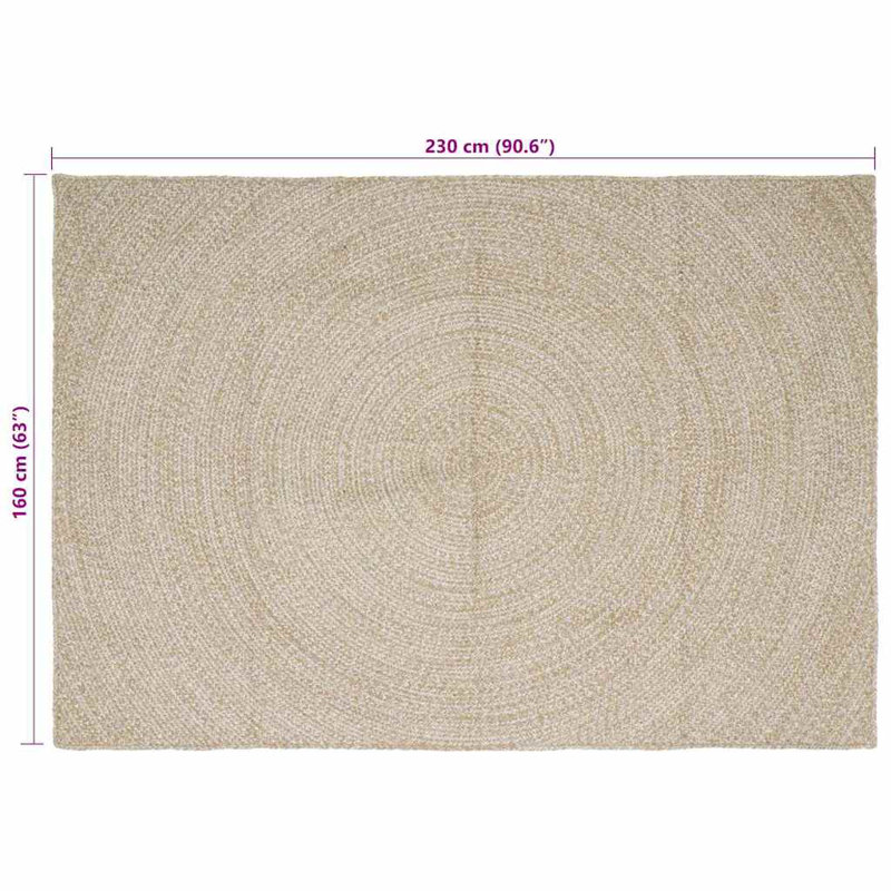 Solid Colour Standard Area Rug, Rectangle 160 x 230 cm