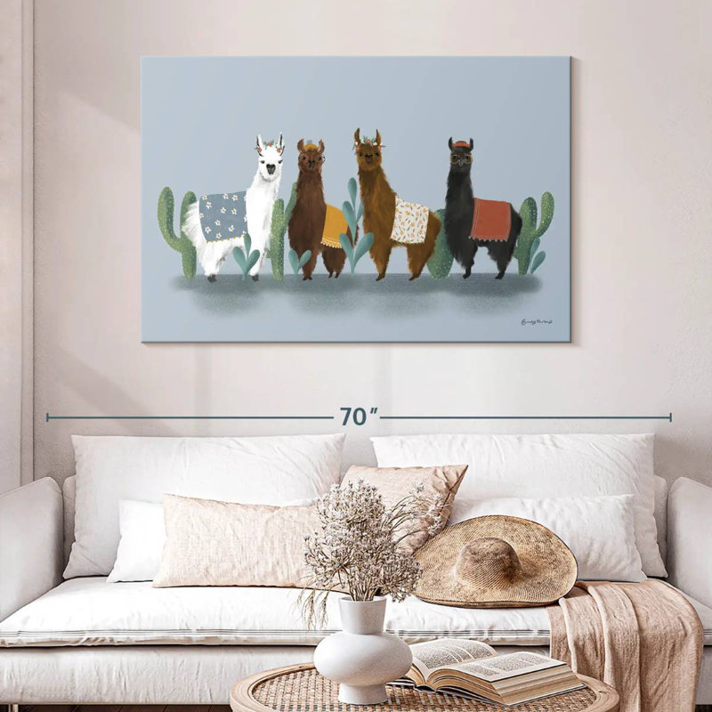 Brampt Delightful Alpacas III, 32" H x 48" W