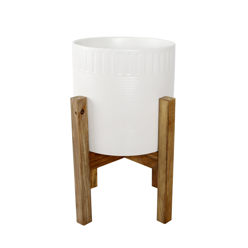 Carita Handmade Ceramic Pot Planter, Matte White