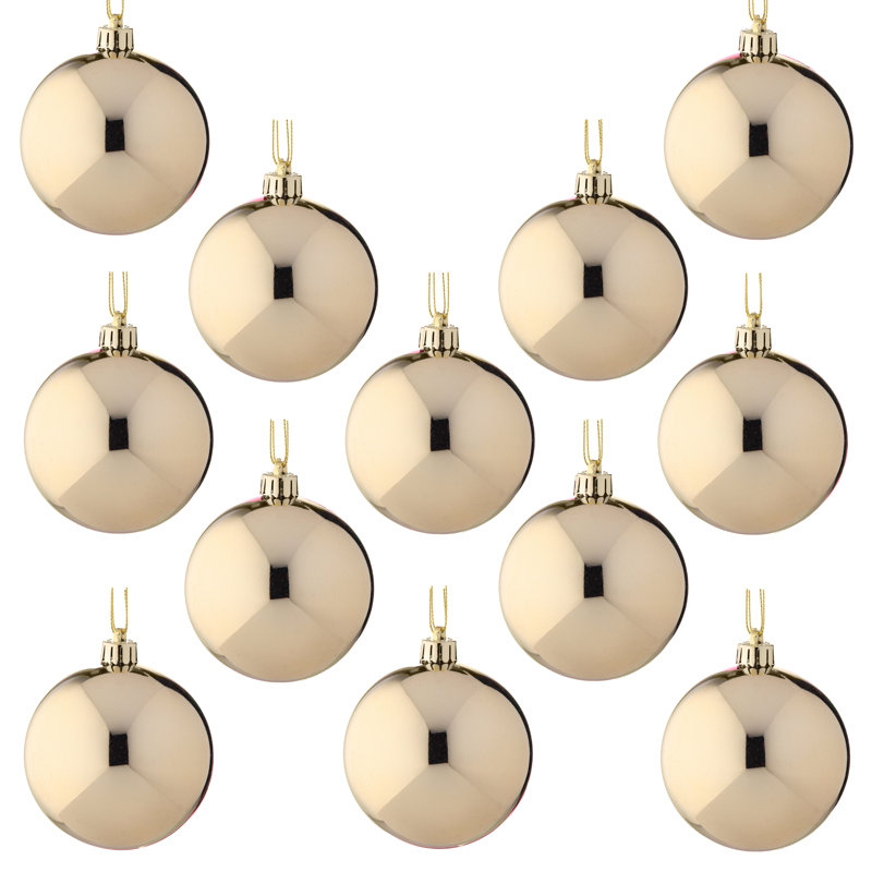80 mm en plastique incassable brillant , Champagne