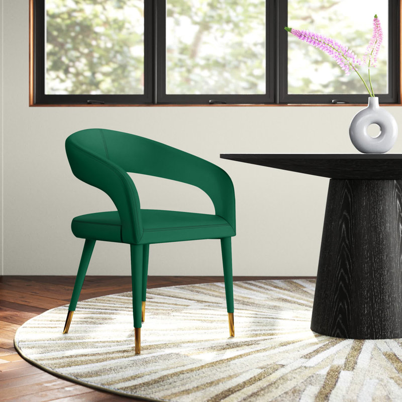 Chaise parsons rembourrée 31,5 po Yonkers, Velours vert