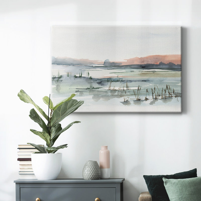 Marsh Cattails II-Gallery Wrapped Canvas, 8" H x 12" W