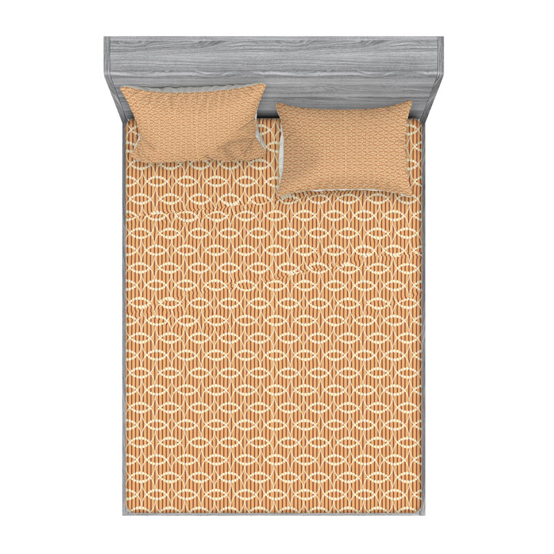 Ensemble de draps géométriques, Ensemble de drap pour grand lit avec drap-housse