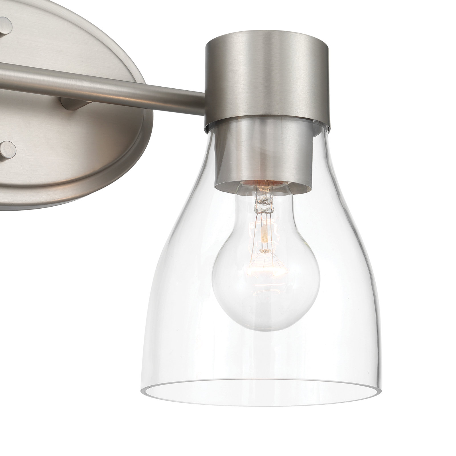 Jessa Dimmable Vanity Light, Brushed Nickel, 2