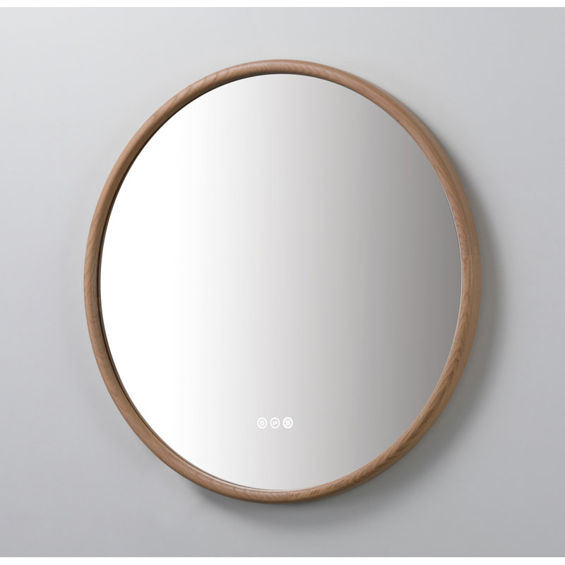 Zen LED Mirror, 29.52" x 29.52", Round, Whitewash