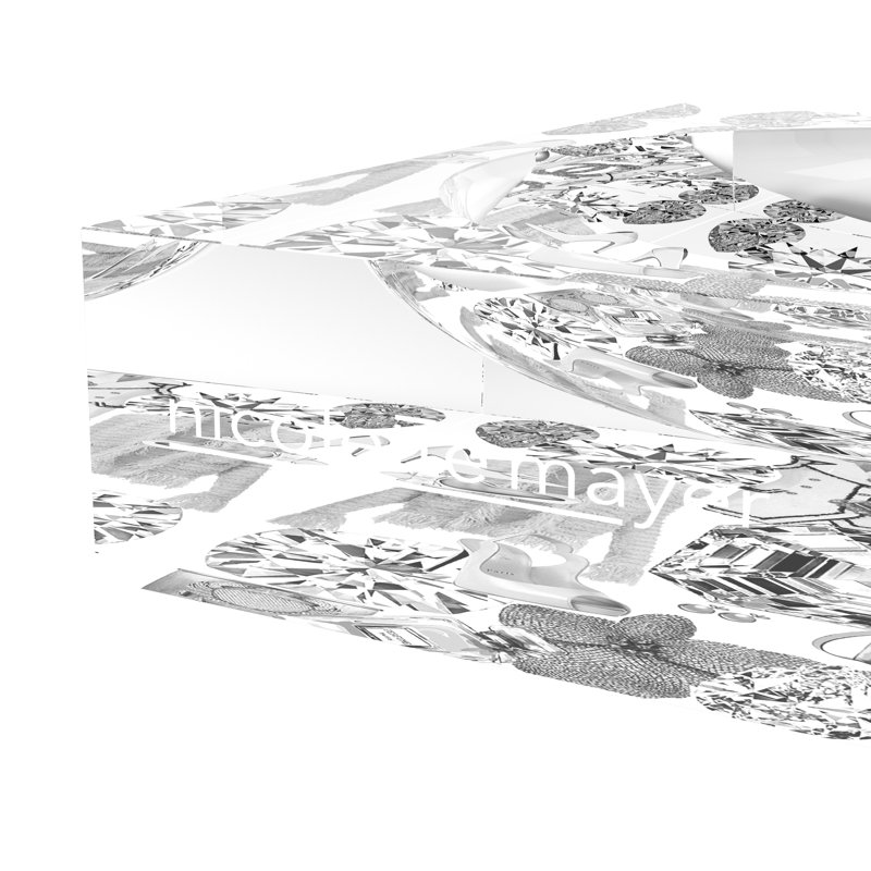 Bougie Acrylic Decorative Tray, 6"W x 6"D x 2"H