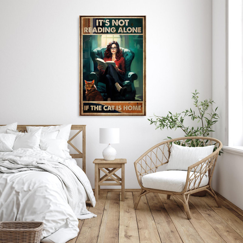 Woman Its Not Reading Alone, L 24 po x H 36 po x P 1,25 po