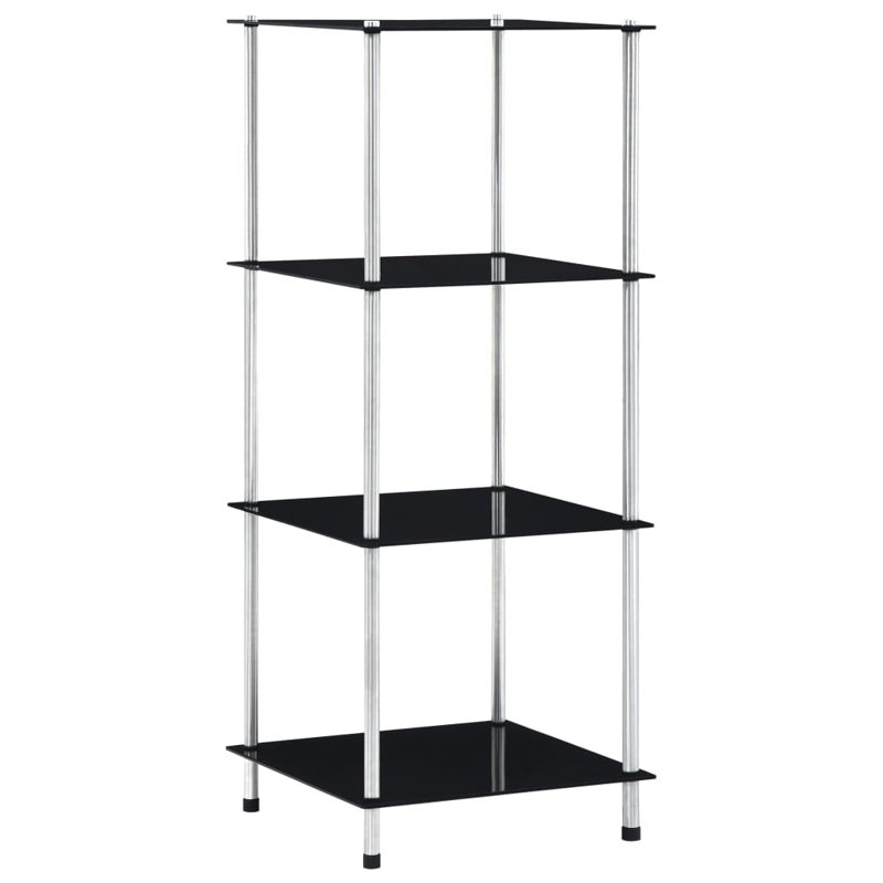 Abrahem 40cm W Metal Shelving Unit, Black