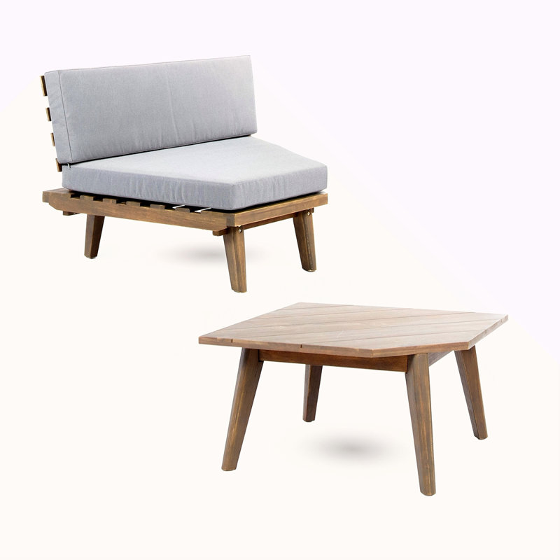 SOFA CONER + TABLE, Gray