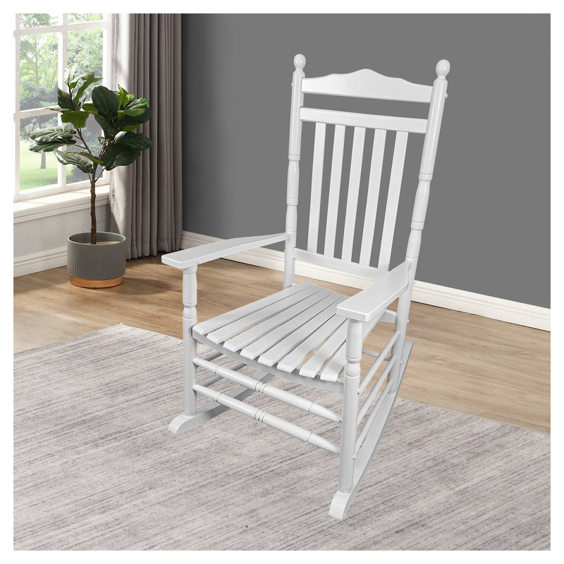 Fauteuil à bascule pour adulte balcon blanc